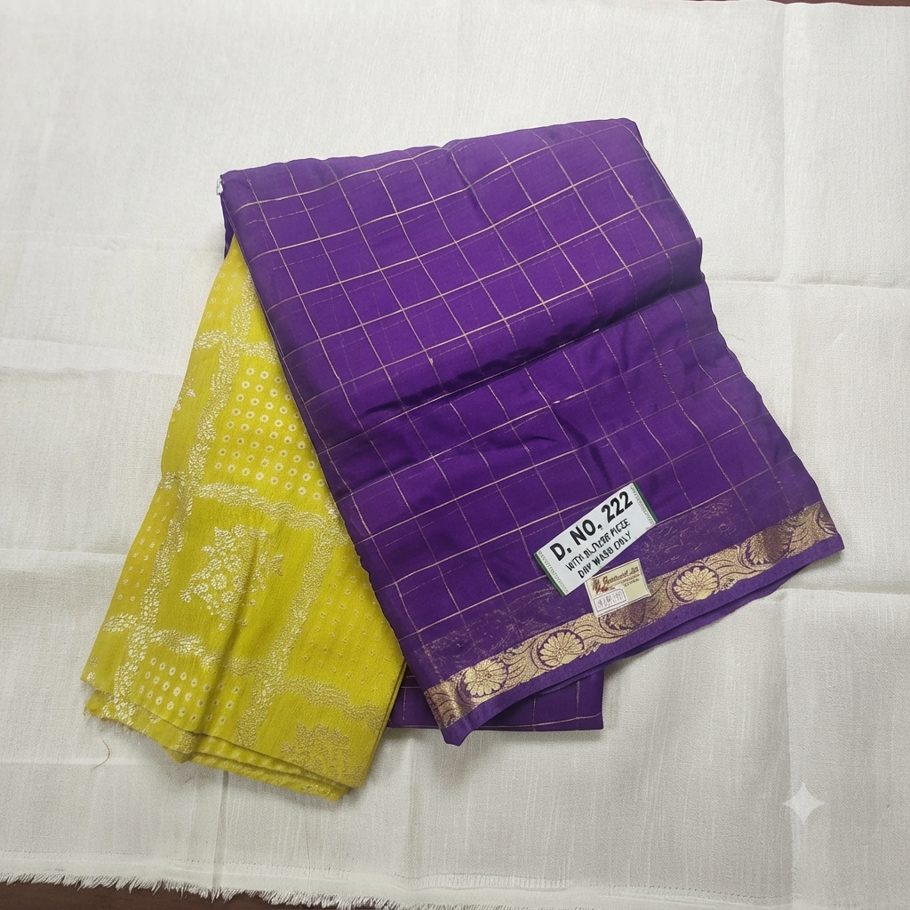 Chinon silk saree