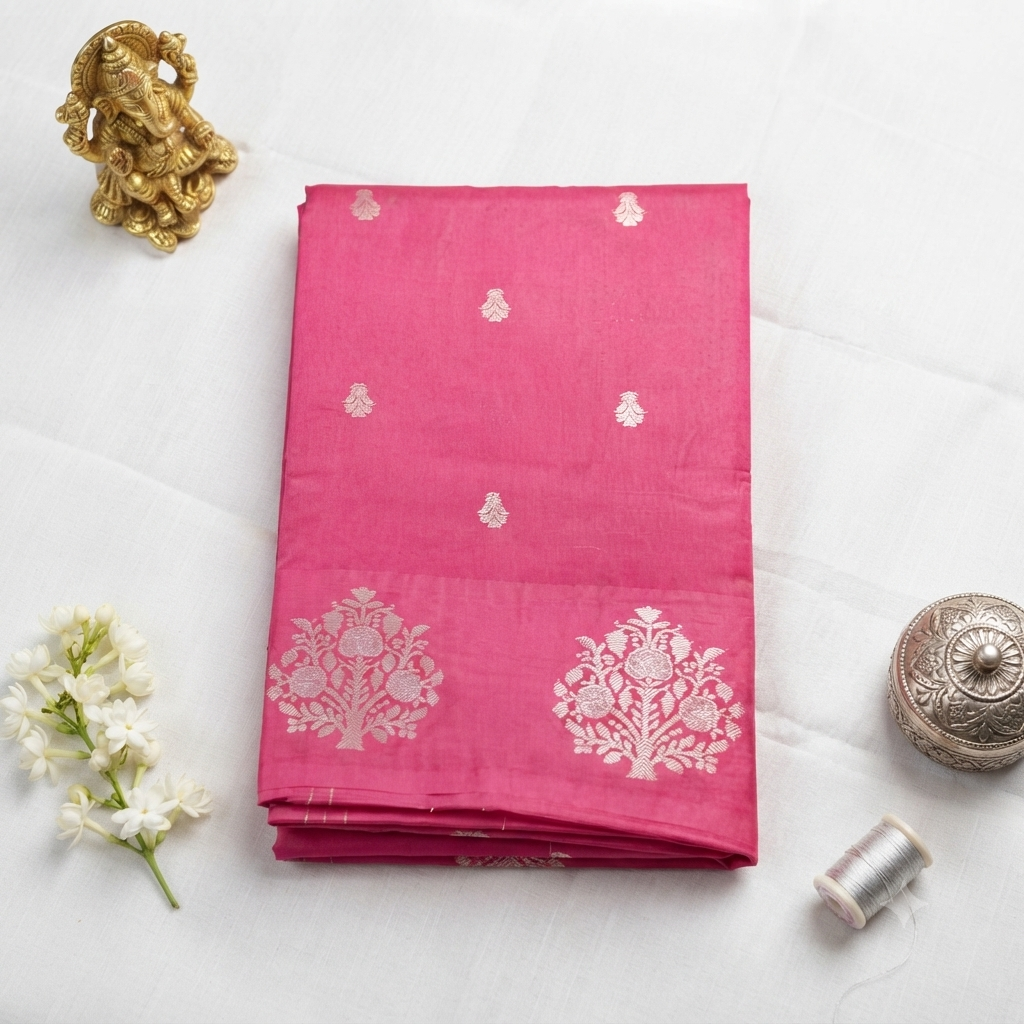 Raw mango silk saree