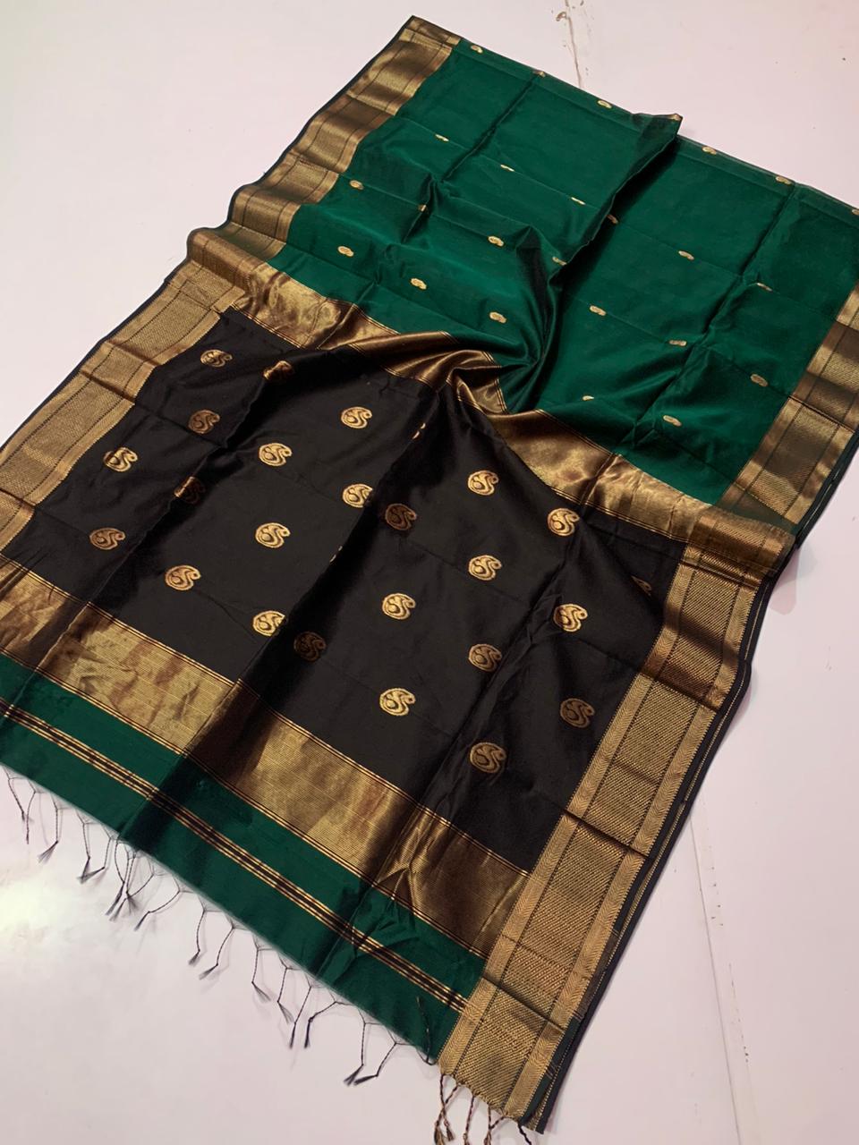 Pure silk linen fancy sarees