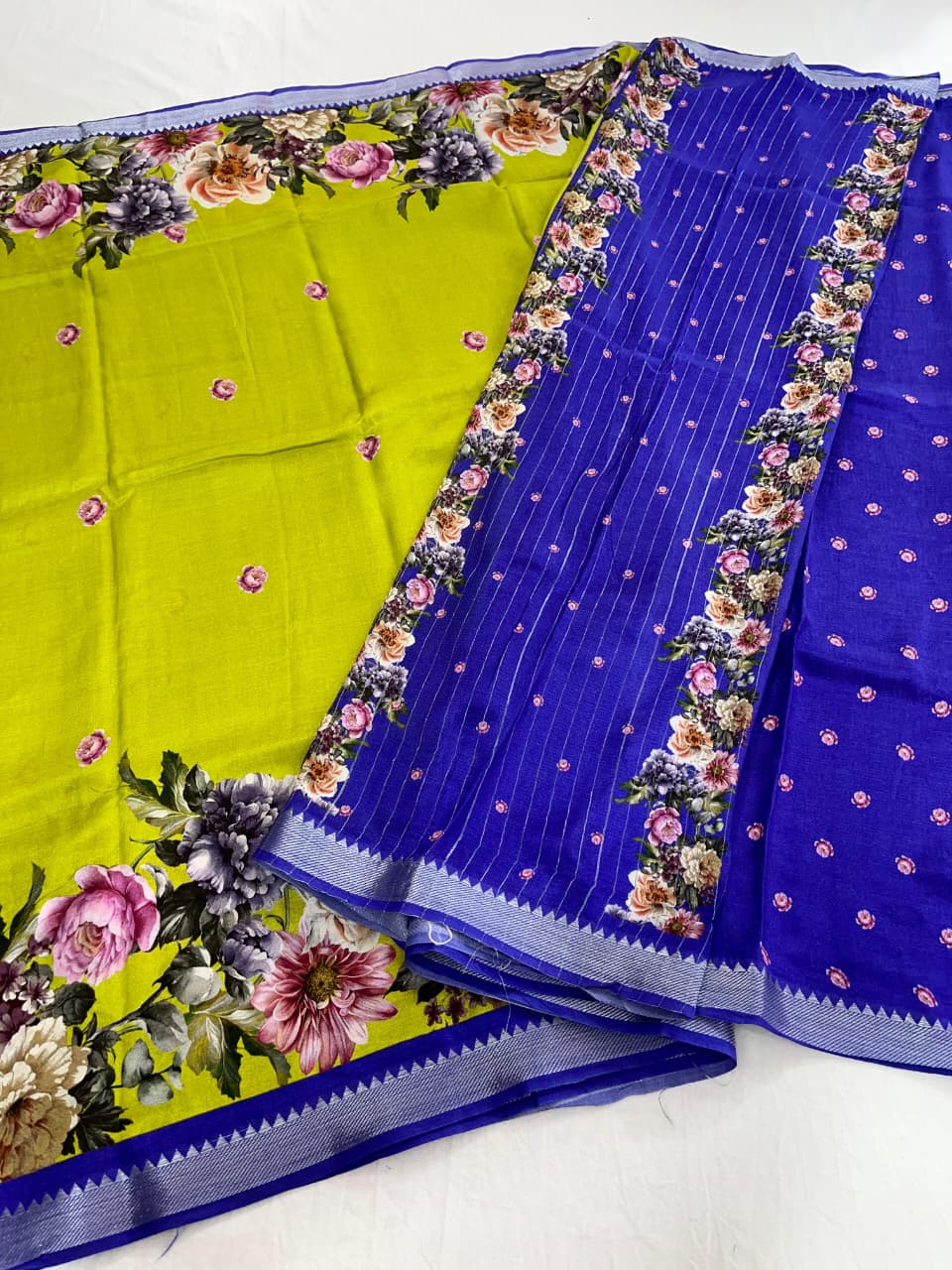 Pure Mangalagiri Pattu Digital Print Saree