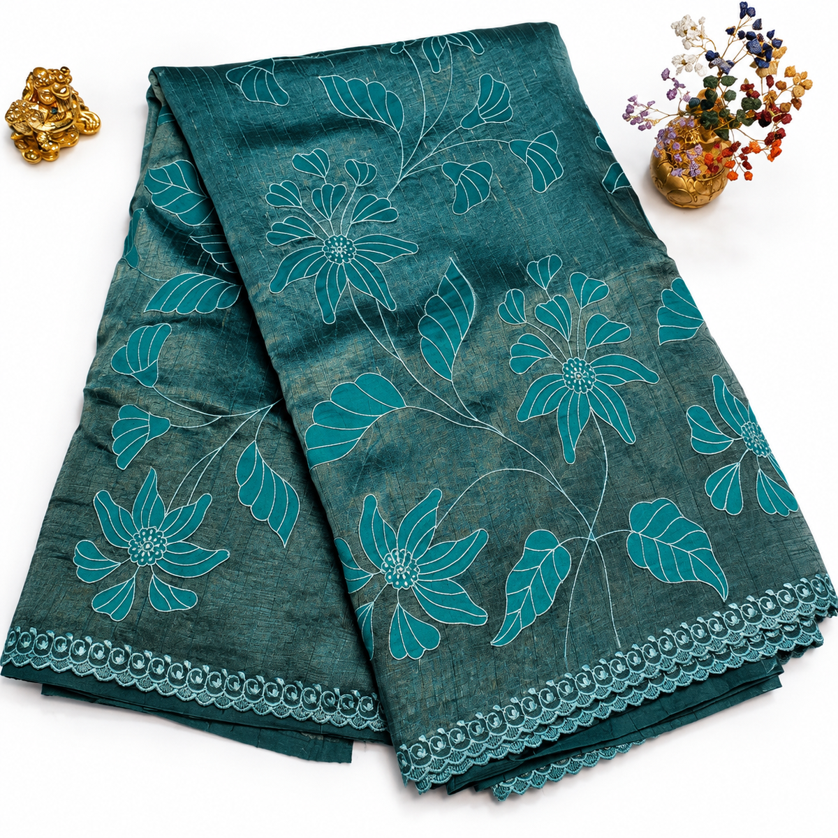 Tussar silk saree MSF010 - Green