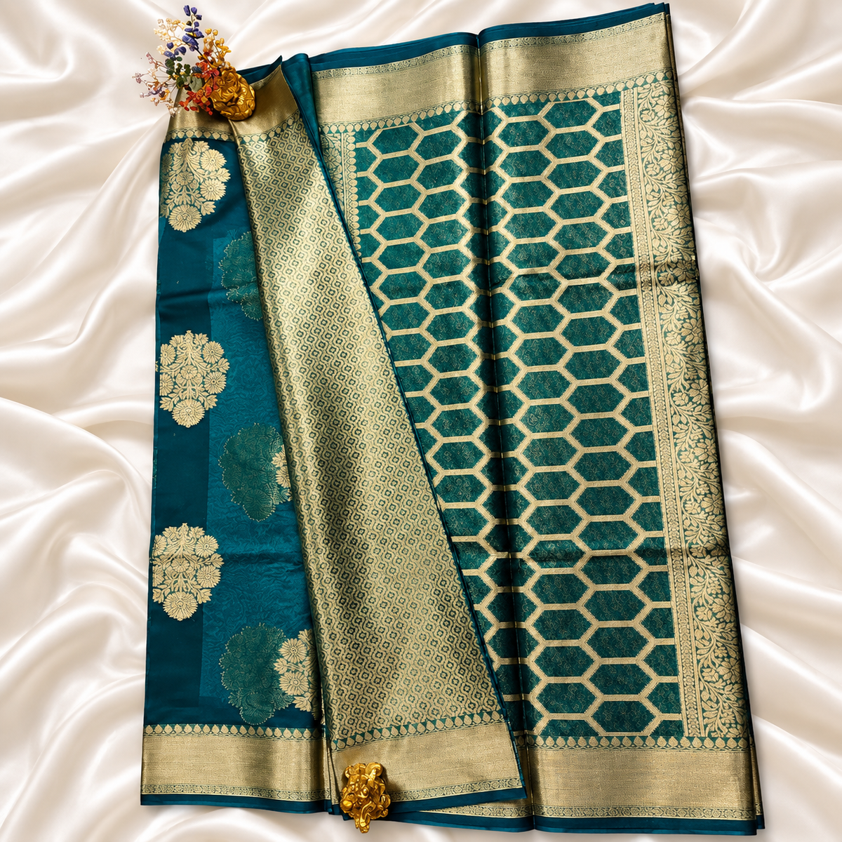 Kora silk saree MSF008 - Royal blue