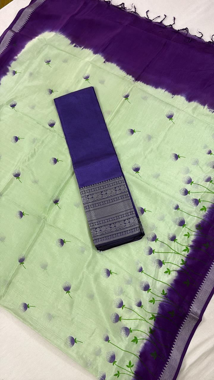 Mangalagiri Silk Unstiched Dress Material