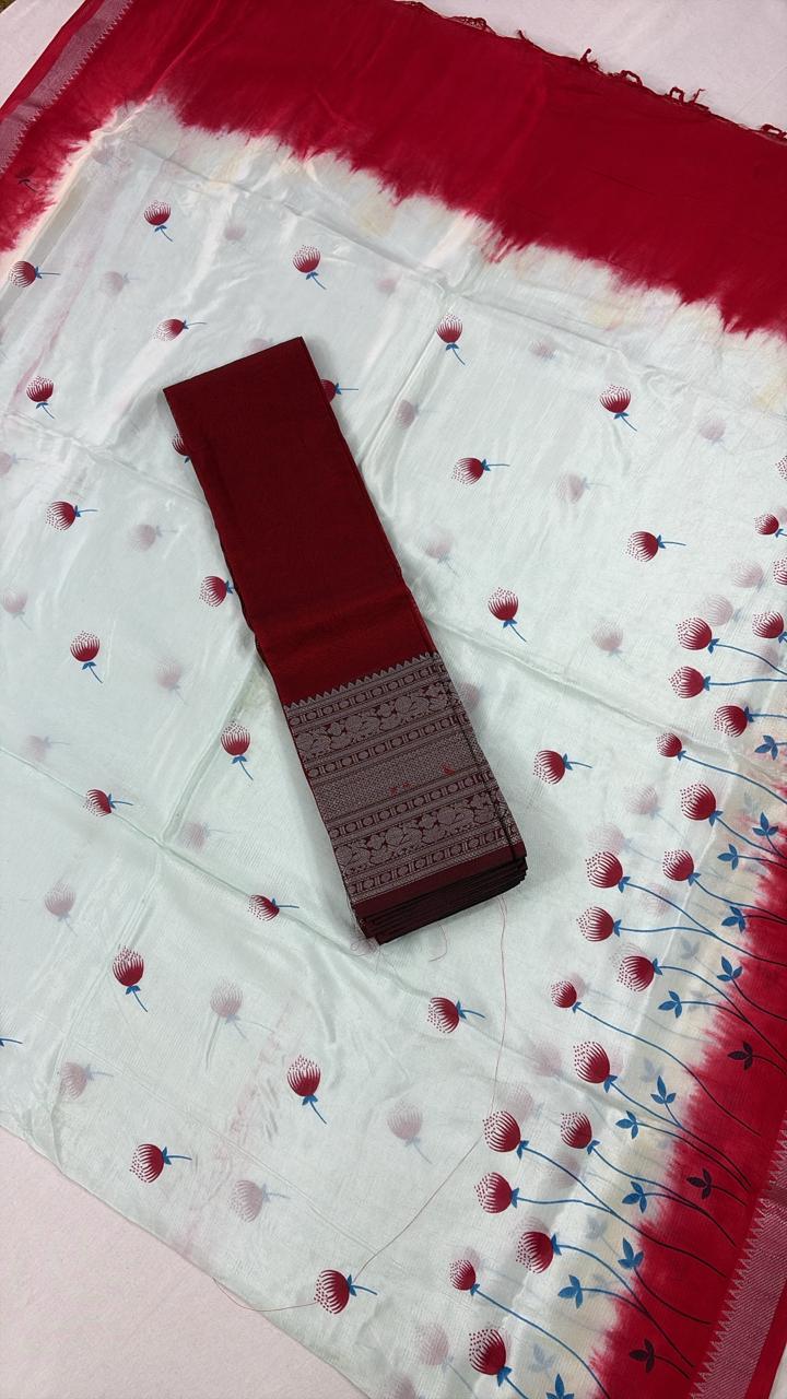 Mangalagiri Silk Unstiched Dress Material