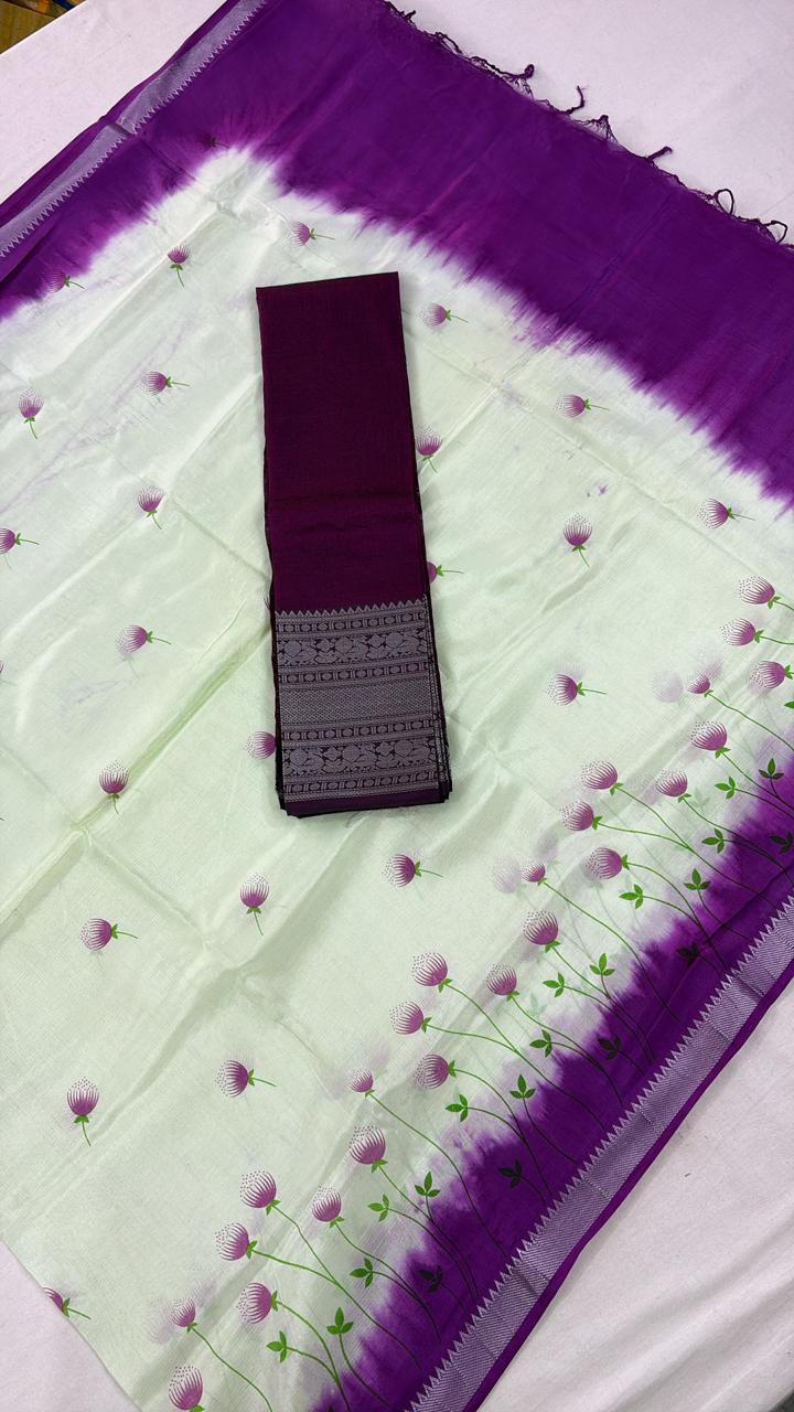 Mangalagiri Silk Unstiched Dress Material