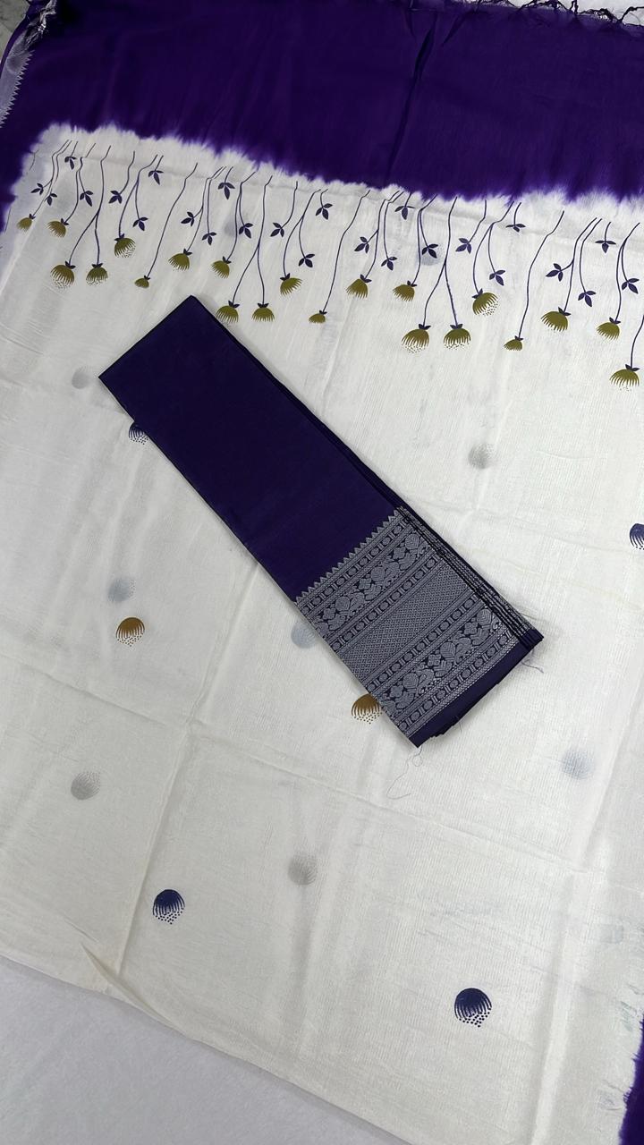 Mangalagiri Silk Unstiched Dress Material