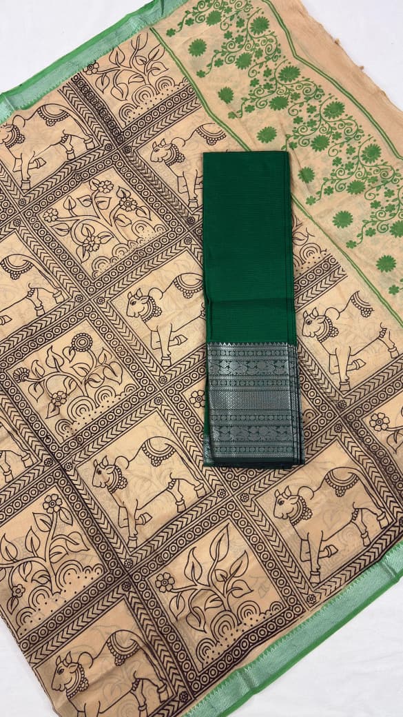 Mangalagiri Pattu Unstitched Suits