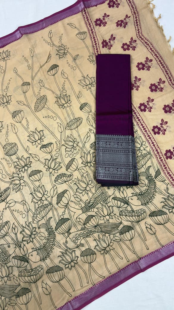Mangalagiri Pattu Unstitched Suits