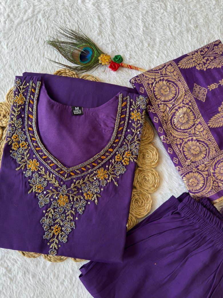 Roman silk 3pc ready made suit