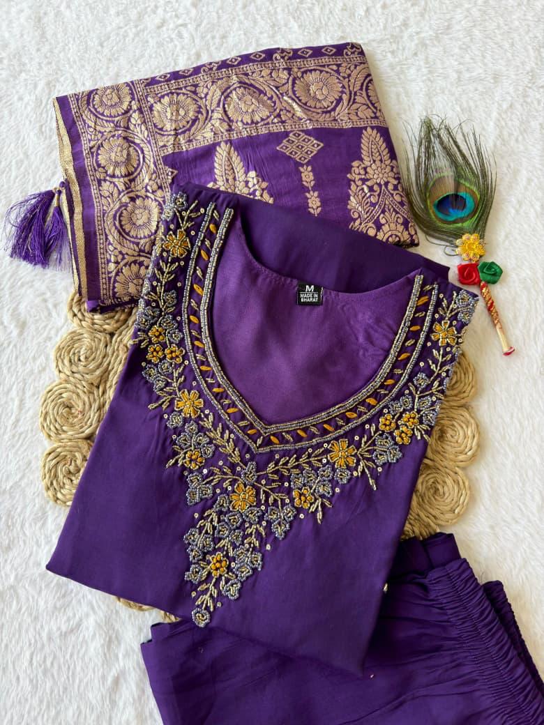 Roman silk 3pc ready made suit