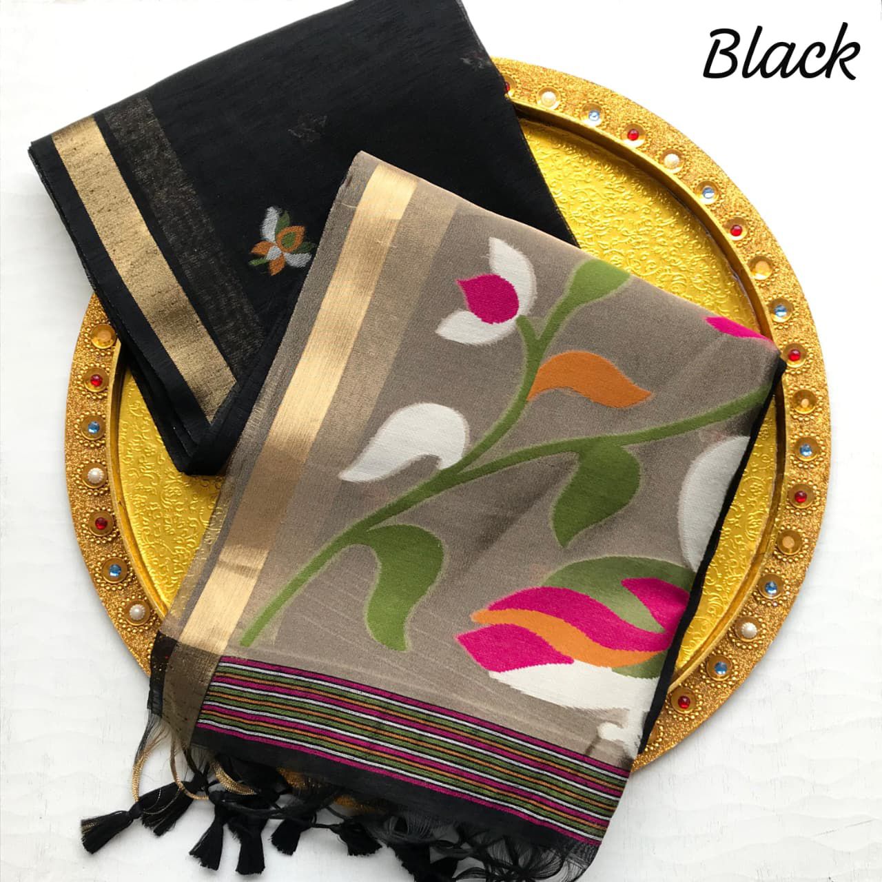 Muslin linen jamdani Sarees