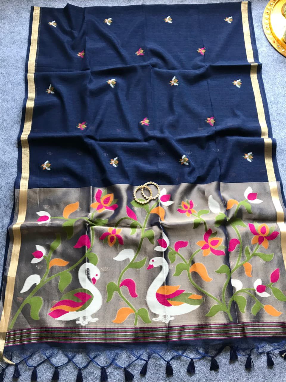 Muslin linen jamdani Sarees