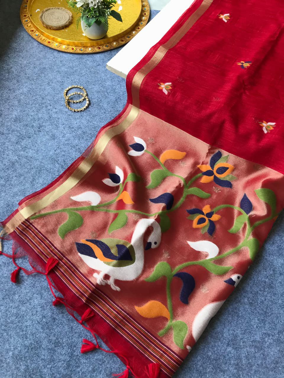 Muslin linen jamdani Sarees