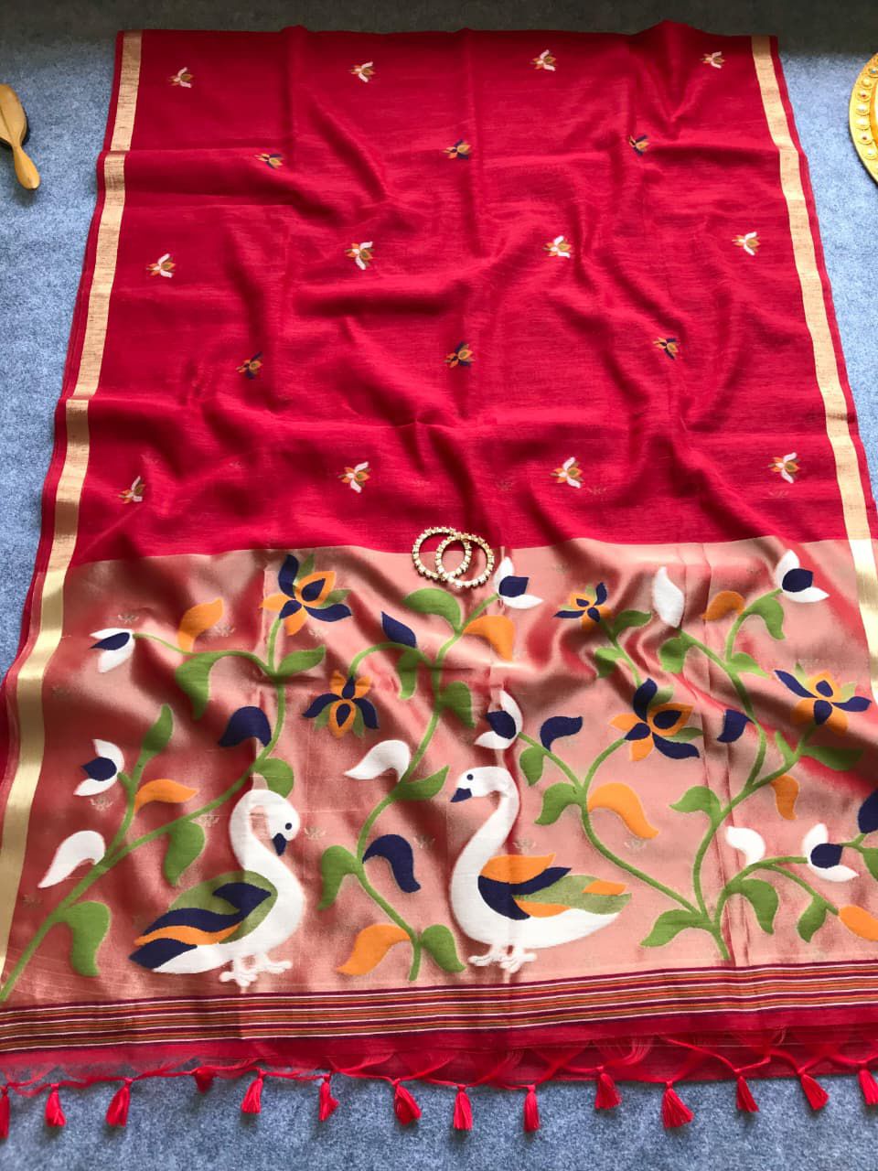 Muslin linen jamdani Sarees