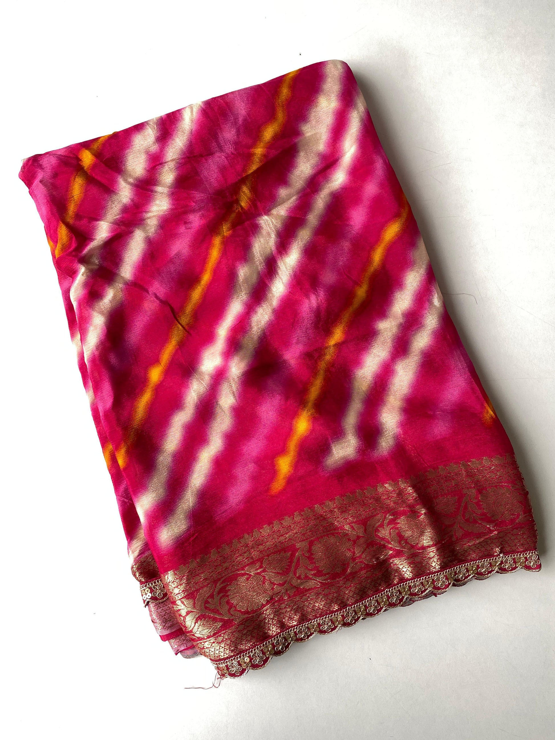 Pure Chinon Chiffon Sarees