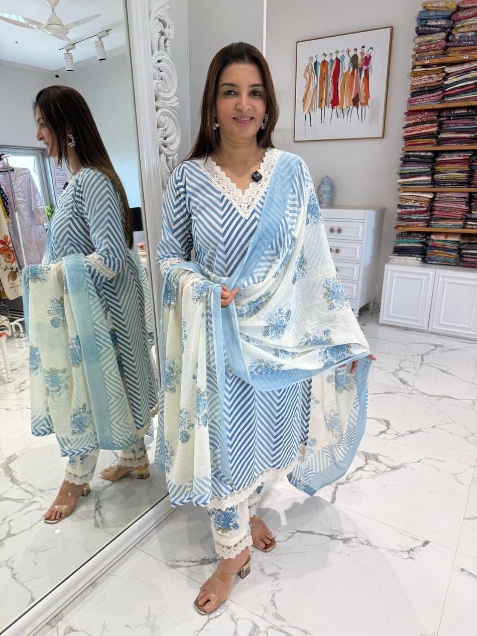 Pure Jaipuri cotton readymade suit