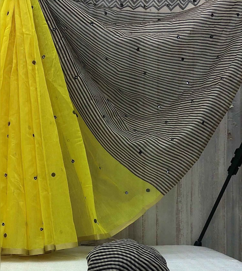 Soft linen Saree