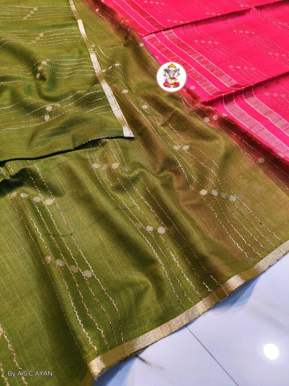 Tussar silk saree