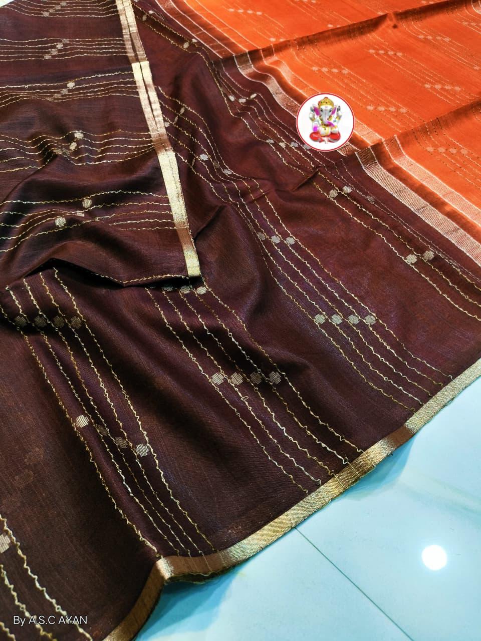 Tussar silk saree