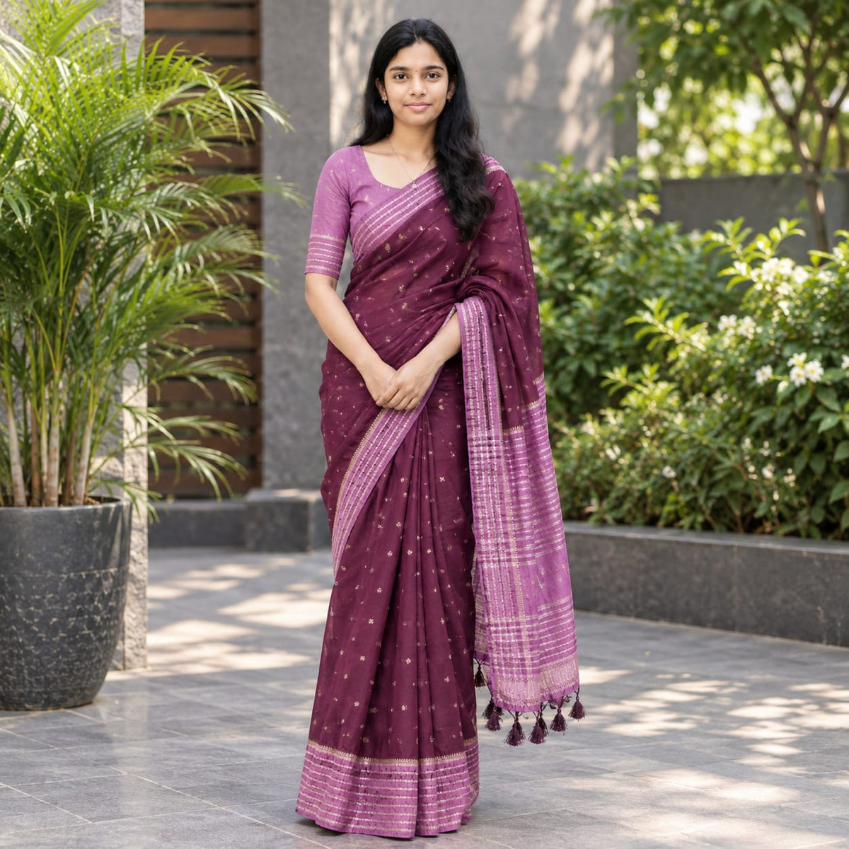 Banarasi saree MSF002 - Wine color