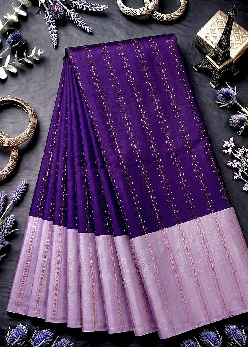 Soft silk saree MSF004 - Blue