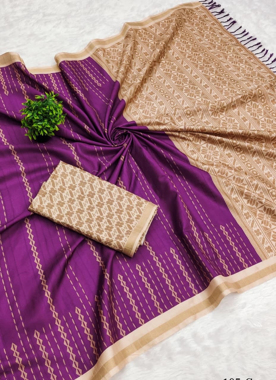 Fancy saree MSF003 - Purple