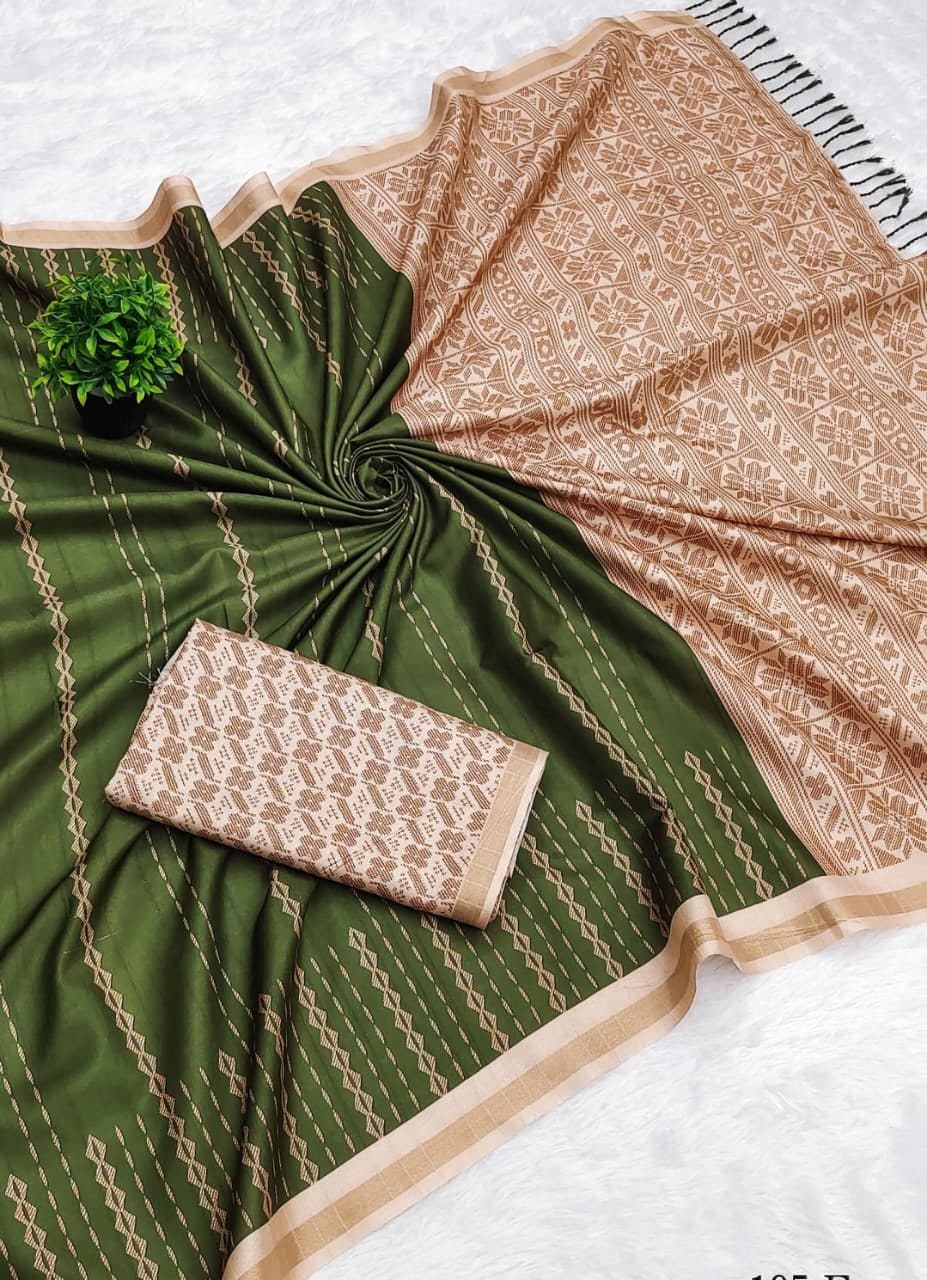 Fancy saree MSF003 - Mehandi Green