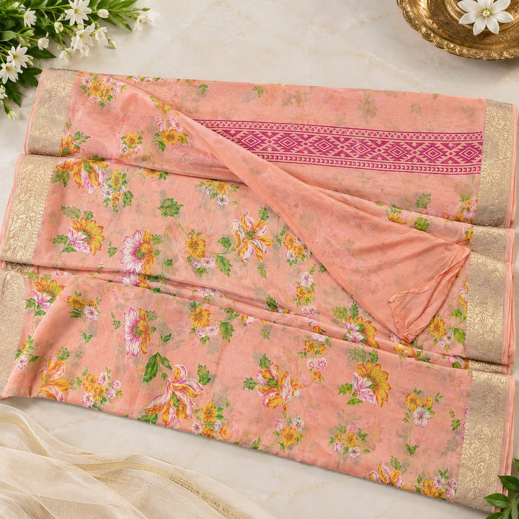 Chinon floral print MSF001 -  Orange
