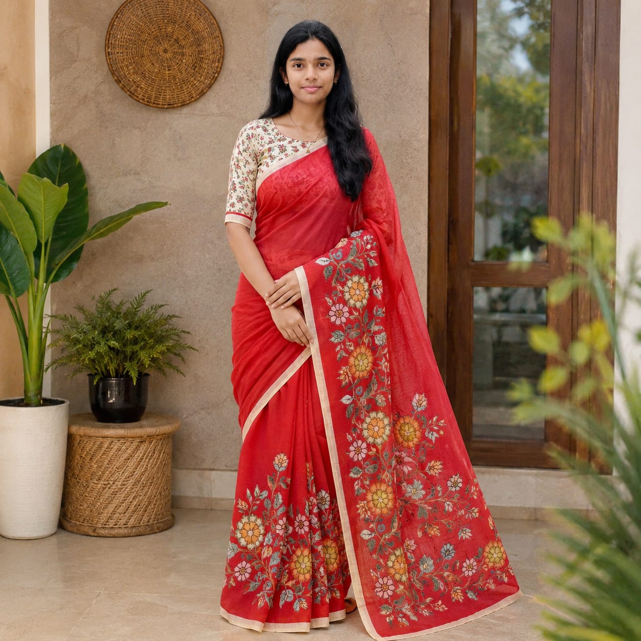 Kota applique work saree