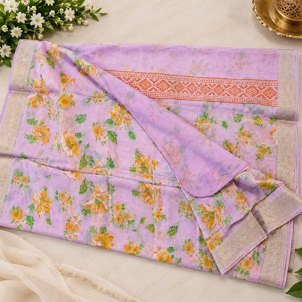 Chinon floral print MSF001 - Baby pink