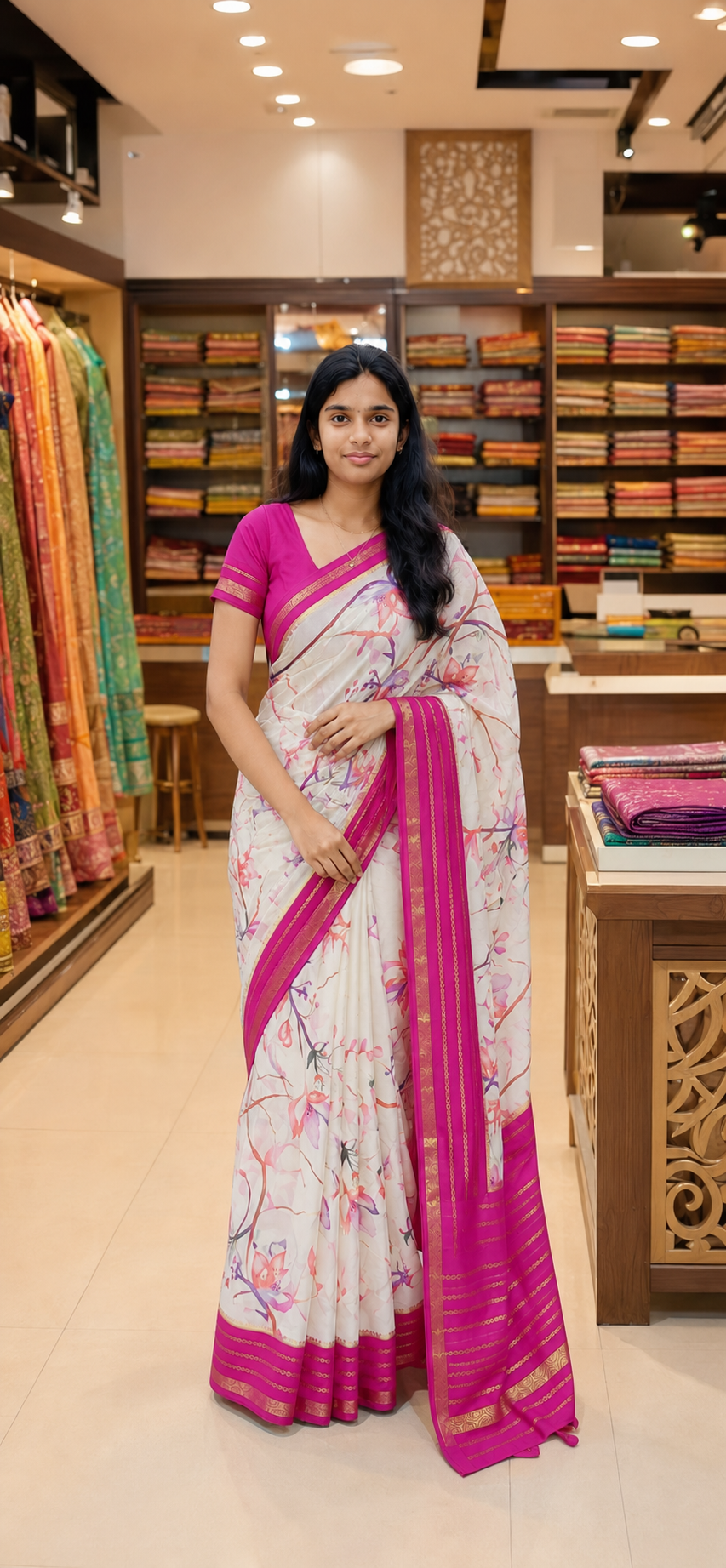 Premium Mysore Crape Silk Saree