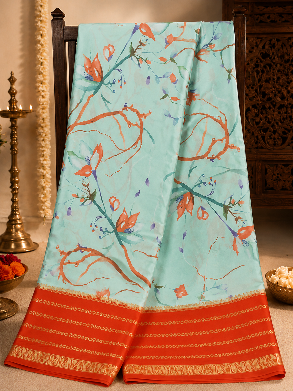 Premium Mysore Crape Silk Saree
