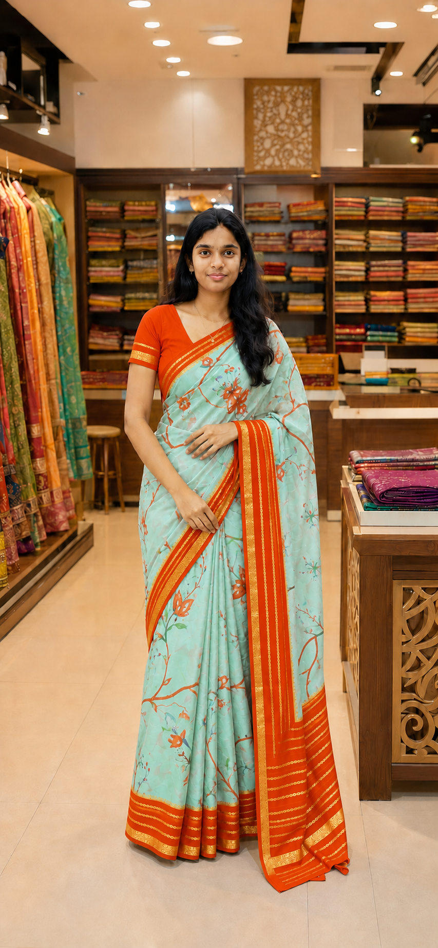 Premium Mysore Crape Silk Saree