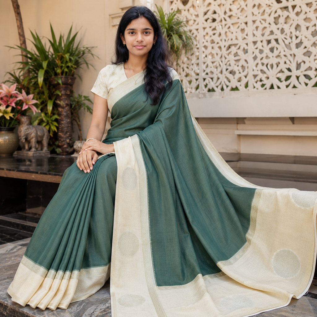Viscose tissue silk saree