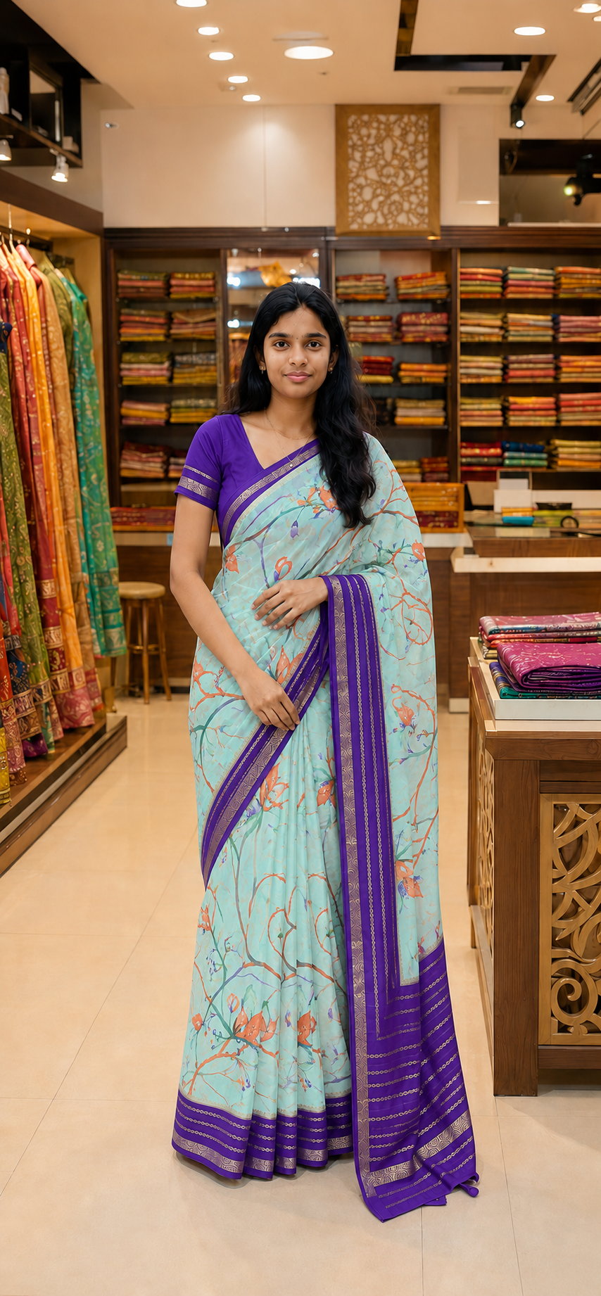 Premium Mysore Crape Silk Saree