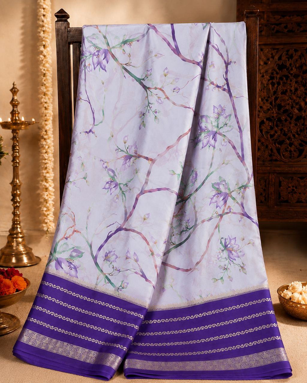 Premium Mysore Crape Silk Saree