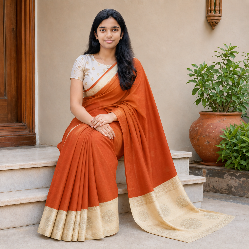 Viscose tissue silk saree