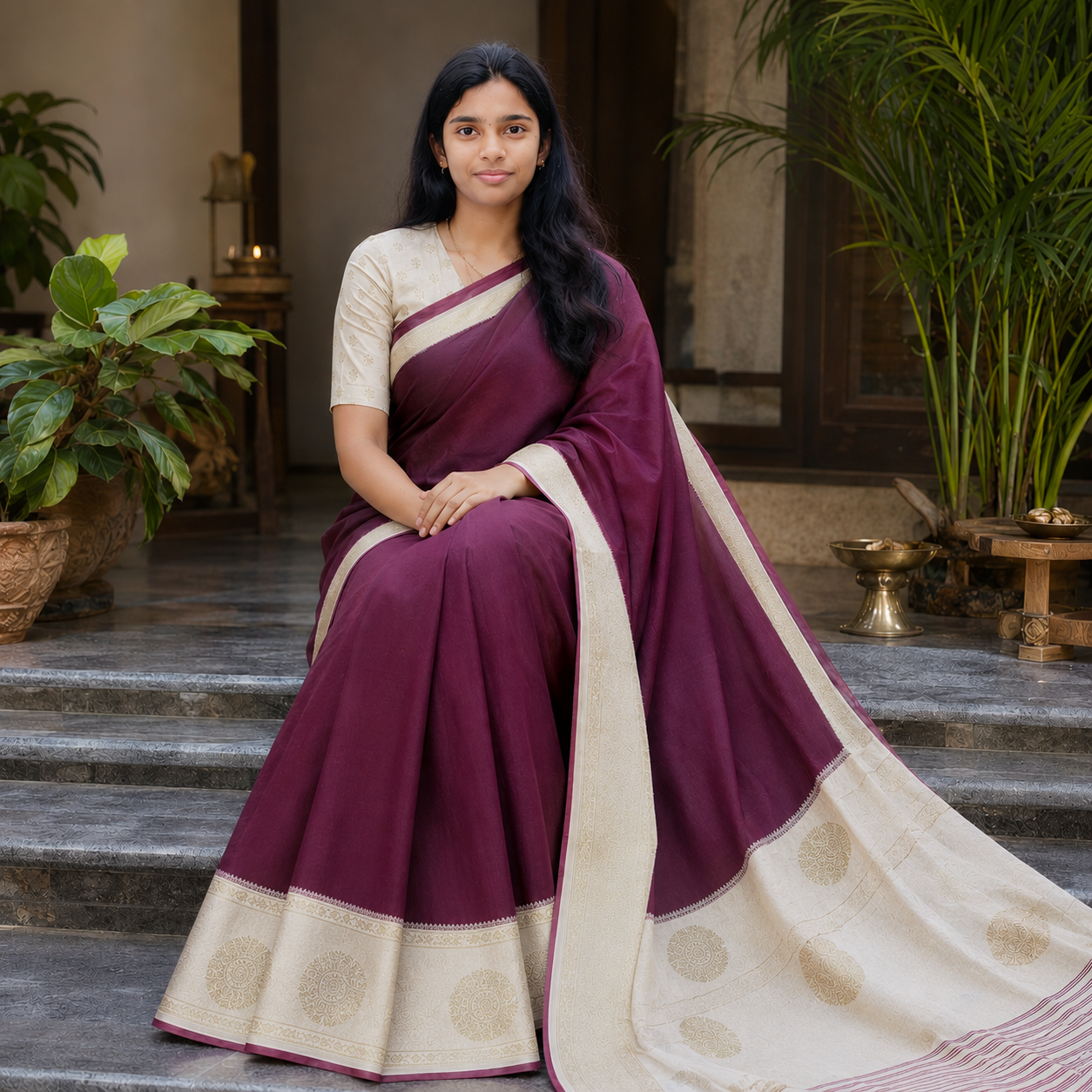 Viscose tissue silk Saree