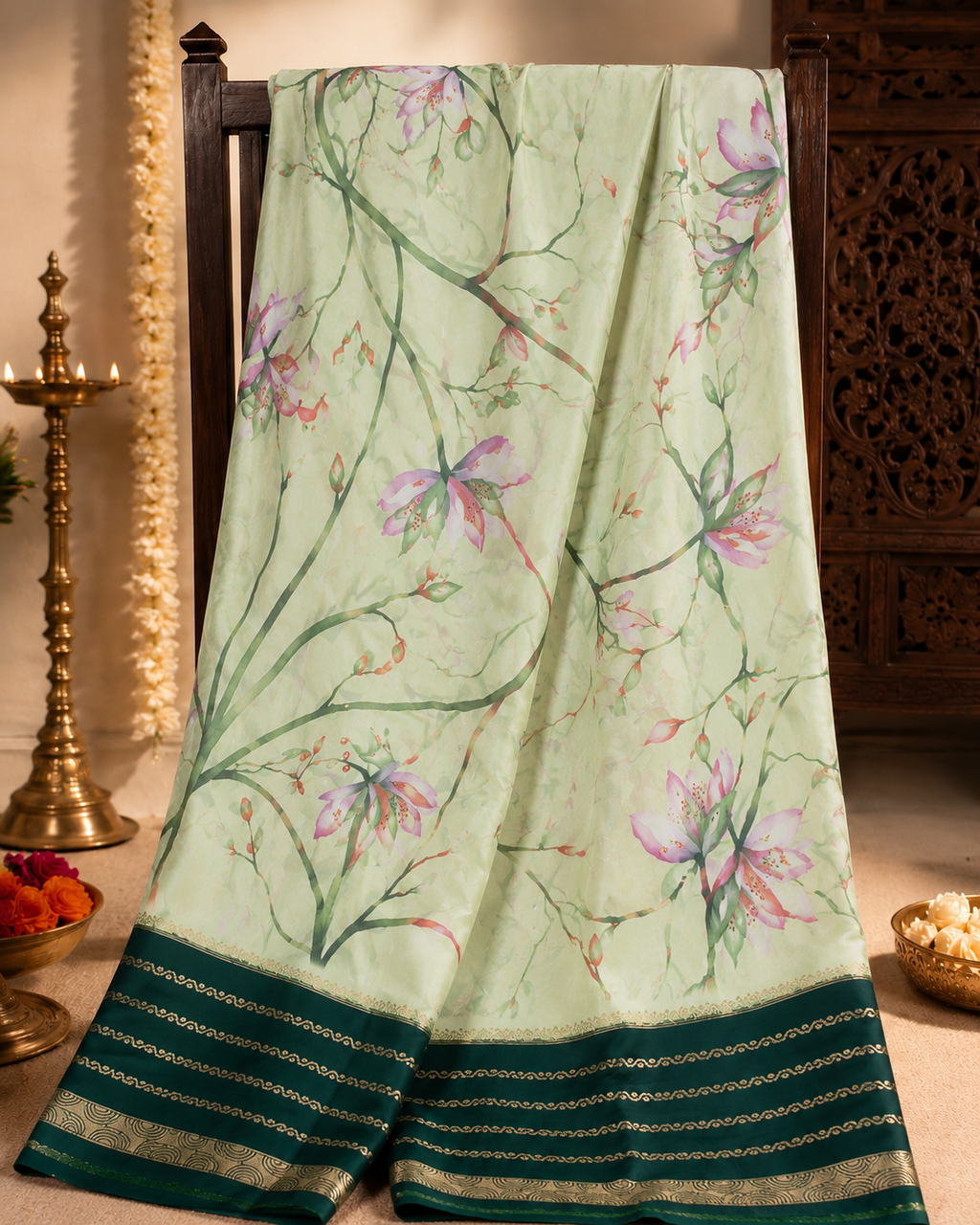 Premium Mysore Crape Silk Saree
