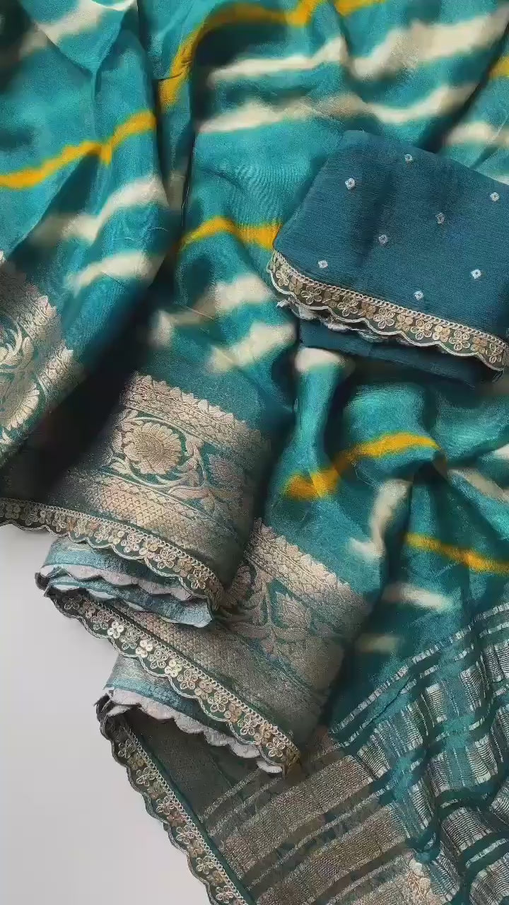 Pure Chinon Chiffon Sarees